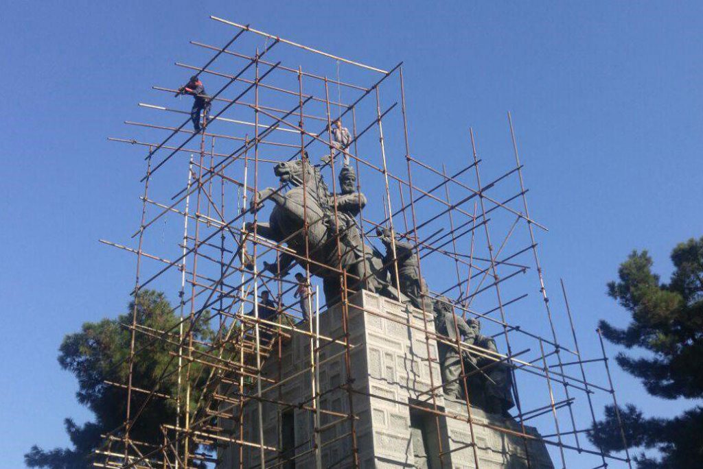 پروژه مطالعاتی مرمت مجسمه نادرشاه در باغ نادری تکمیل شد